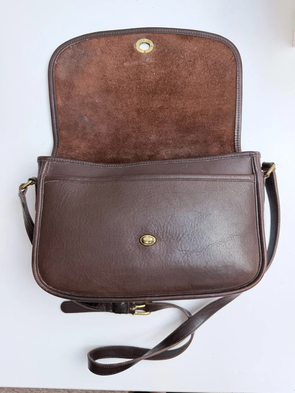 Vintage Coach 9790 City Leather Bag Crossbody Chocolate Brown